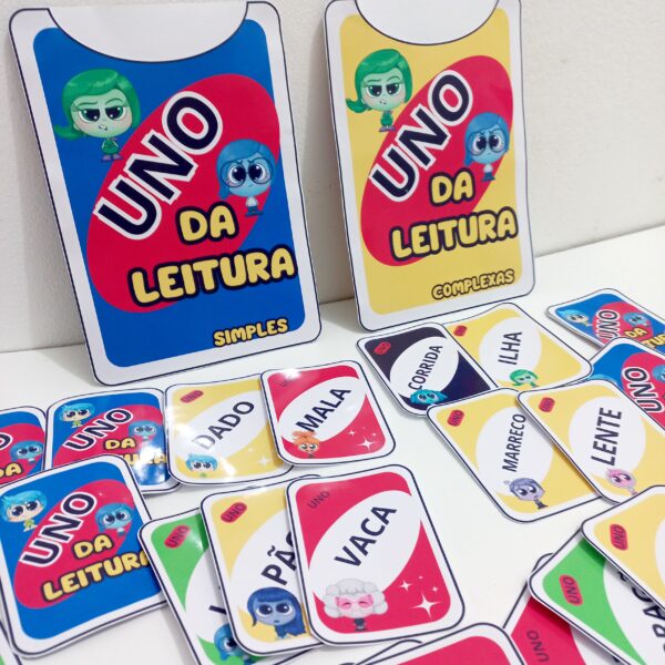 Uno da Leitura com Tema Divertidamente – Jogo Educativo para Desenvolver a Leitura - Imagem 3