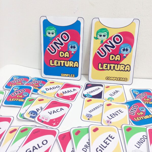 Uno da Leitura com Tema Divertidamente – Jogo Educativo para Desenvolver a Leitura - Imagem 8