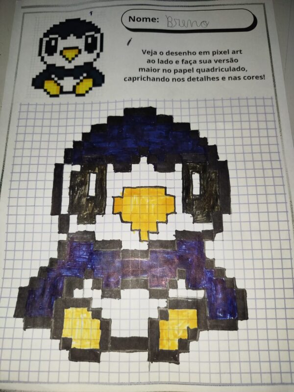 Atividades de Pixel Art para Desenvolver Foco e Coordenação – Material PDF com Vários Níveis - Imagem 3