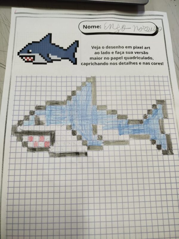 Atividades de Pixel Art para Desenvolver Foco e Coordenação – Material PDF com Vários Níveis - Imagem 7