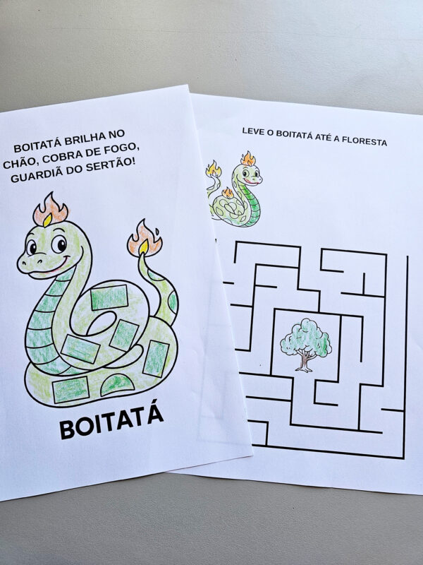 Boitatá em Ação – Atividades de Pintar do Folclore Brasileiro