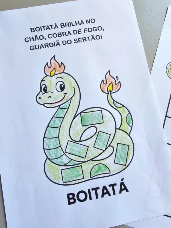 Boitatá em Ação – Atividades de Pintar do Folclore Brasileiro - Imagem 3