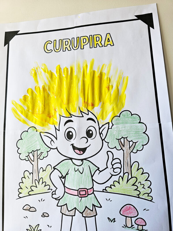 Curupira 2 em 1 – Dedal + Cartaz para Colorir | PDF Folclore Brasileiro - Imagem 2