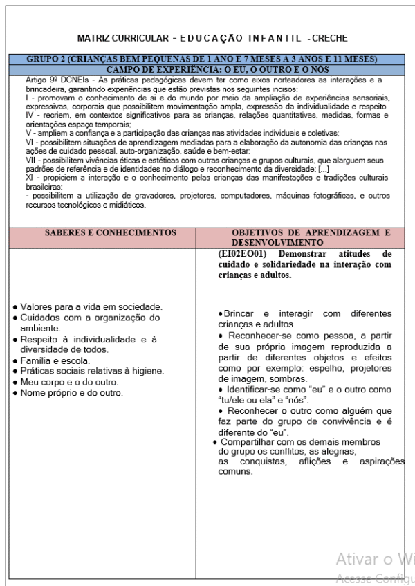 Planejamento Anual Educação Infantil (1a7m – 3a11m) | BNCC + 5 Projetos | Material Editável - Imagem 5