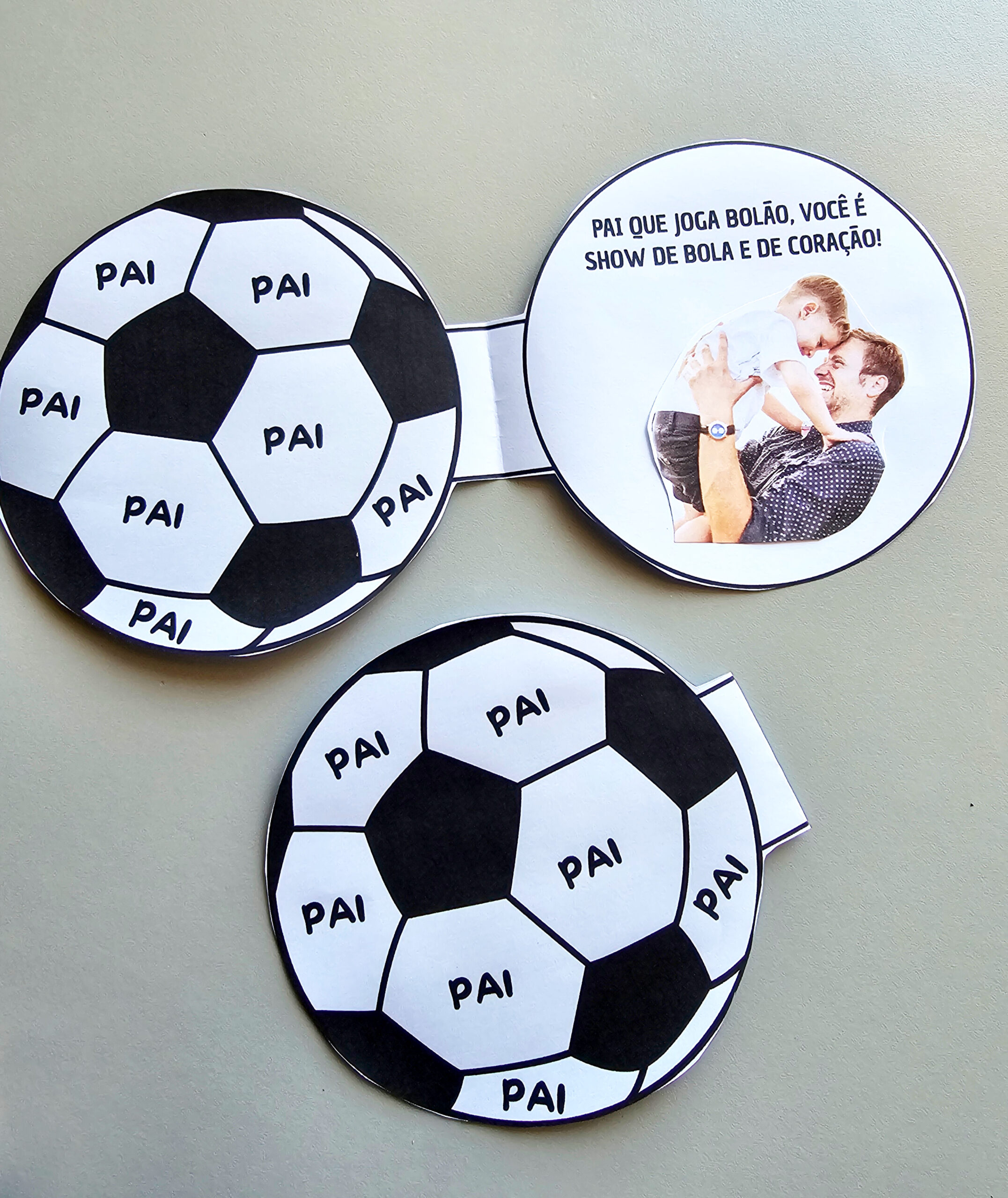 CARTÃO DIA DOS PAIS - PAPAI BATE UM BOLÃO