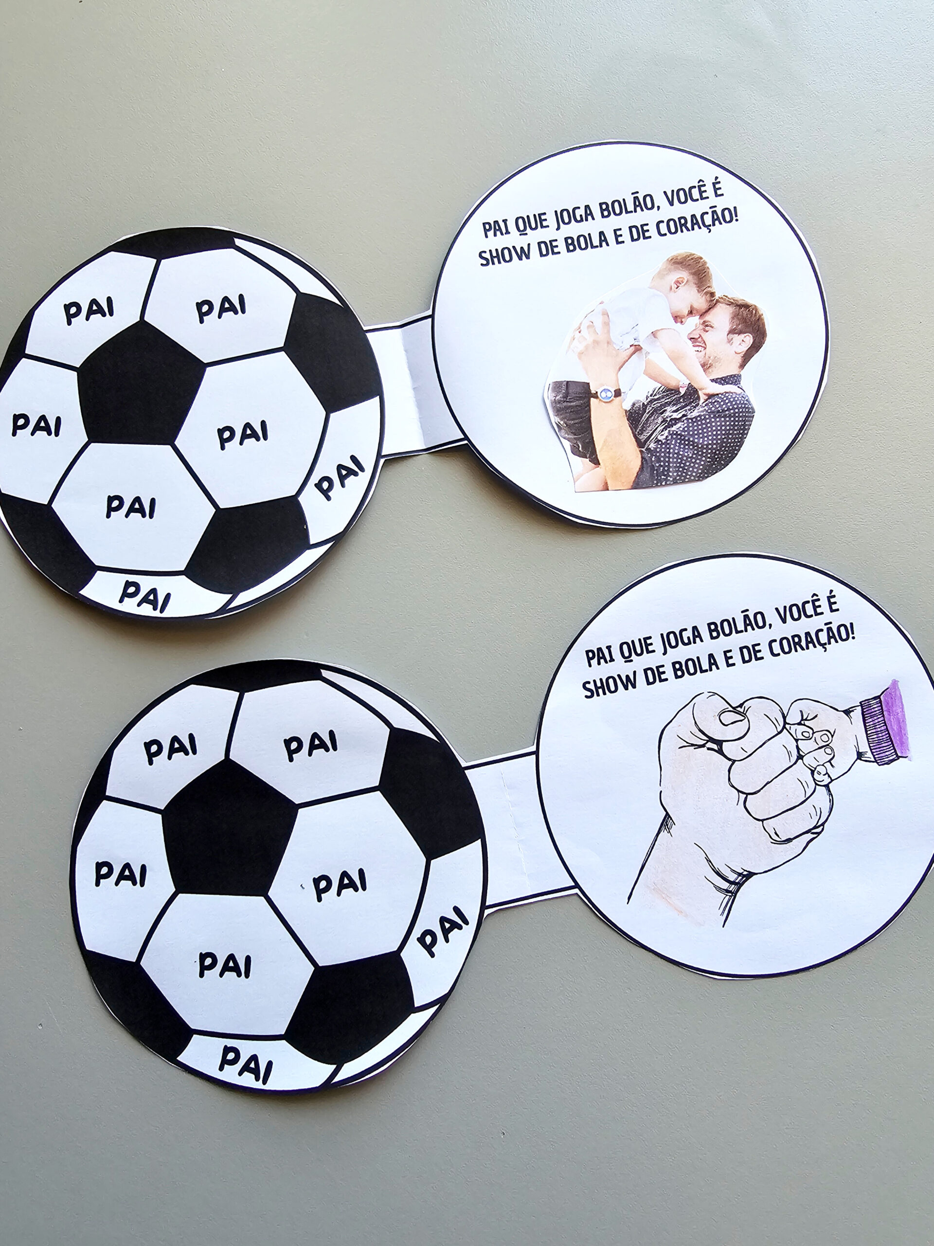 CARTÃO DIA DOS PAIS - PAPAI BATE UM BOLÃO - Imagem 2