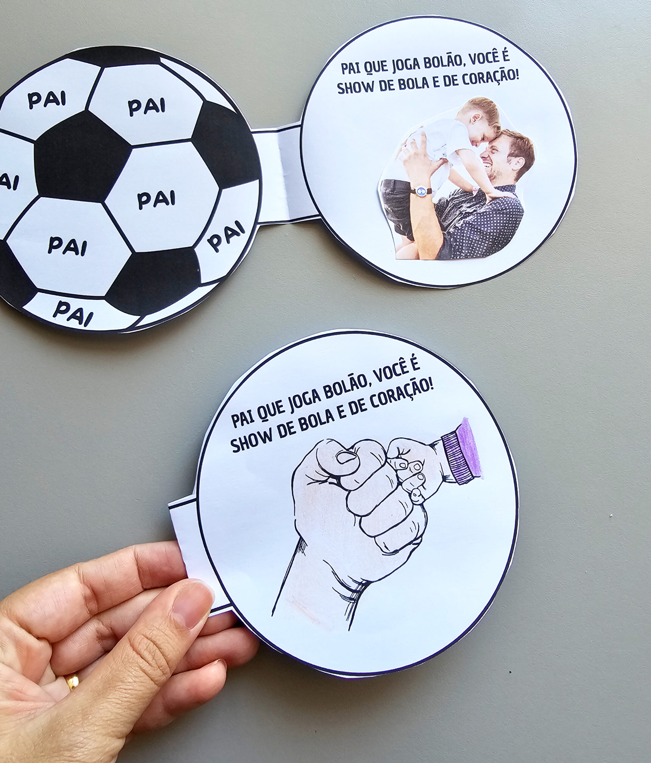 CARTÃO DIA DOS PAIS - PAPAI BATE UM BOLÃO - Imagem 3