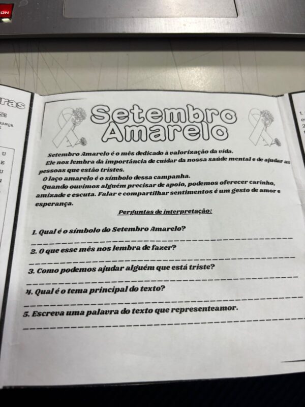 Lapbook Setembro Amarelo - Imagem 3