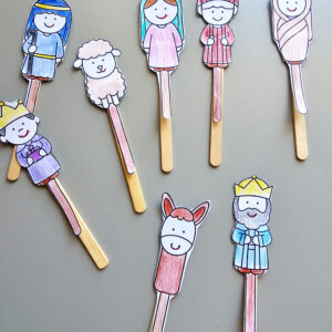 Alternative view of Palitoches Nascimento de Jesus – Atividade Natalina para Imprimir (PDF)