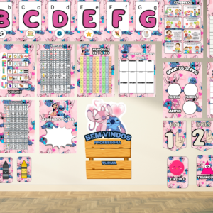 Kit Sala de Aula – Stitch & Angel | Aprender com Diversão e Ternura