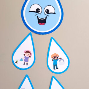 Alternative view of Gotinha Feliz e Gotinha Triste – Conscientização do Dia Mundial da Água