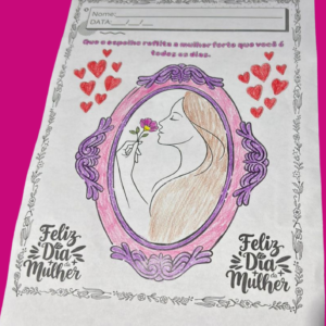 Atividade Dia Internacional da Mulher – Espelho “Desenhe a Mulher que Você Espelha” | PDF para Imprimir