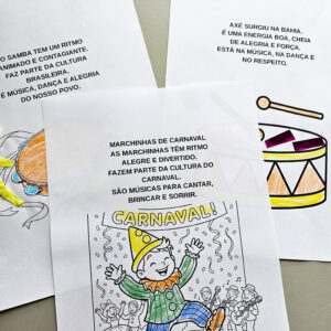 Ritmos do Carnaval – Folhinhas para Colorir (Material Pedagógico em PDF)