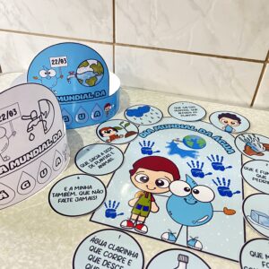 Alternative view of Luva e Coroa Dia da Água – Atividade e Lembrancinha em PDF