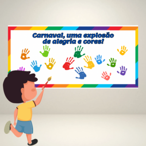 Painel Mãozinhas de Carnaval – Decoração Colorida para Festa e Escola (PDF)