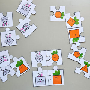 Alternative view of Quebra-cabeça do Coelhinho com Formas Geométricas