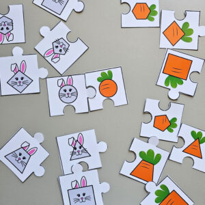 Quebra-cabeça do Coelhinho com Formas Geométricas