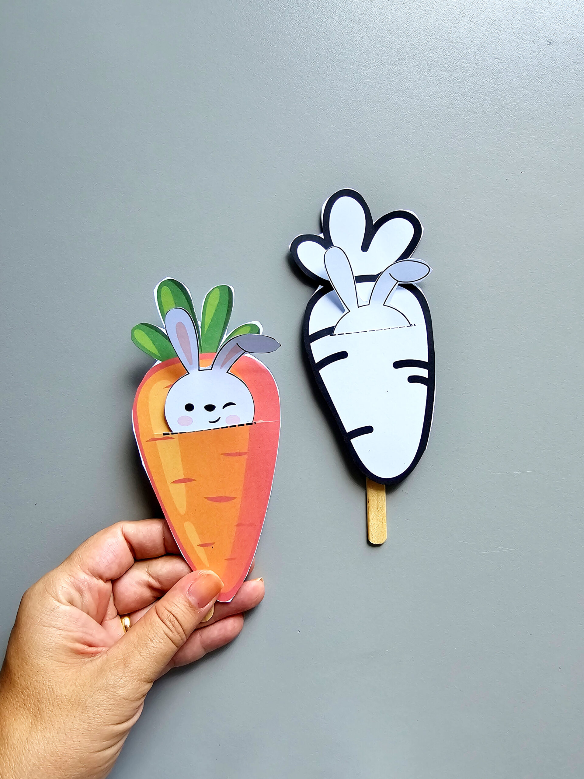 Coelhinho na Cenoura – Atividade Divertida para Pintar, Recortar e Brincar (PDF) - Imagem 4