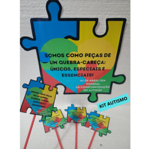 Painel Dia do Autismo + Plaquinhas – Conscientização e Inclusão