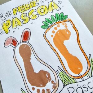 Alternative view of Atividade de Páscoa – Carimbo dos Pezinhos do Coelhinho (PDF Imprimível)