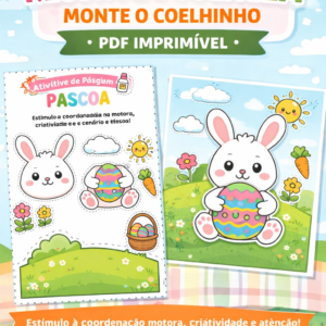 Atividade de Páscoa Recorte e Colagem – Monte sua Cena de Páscoa (PDF Educativo)