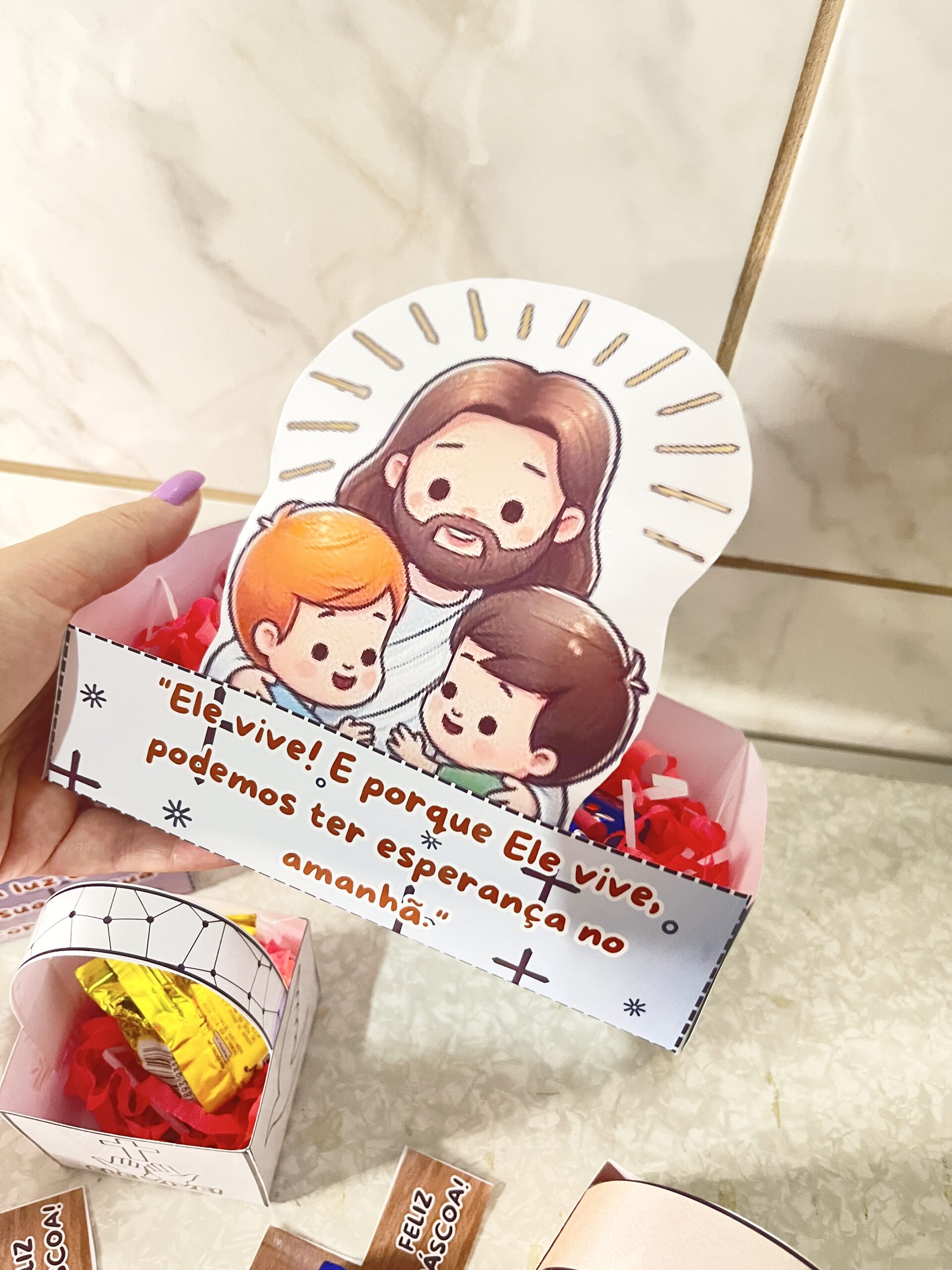 KIT LEMBRANCINHAS DE PÁSCOA CRISTÃ – EDUCAR COM FÉ E AMOR! - Imagem 7