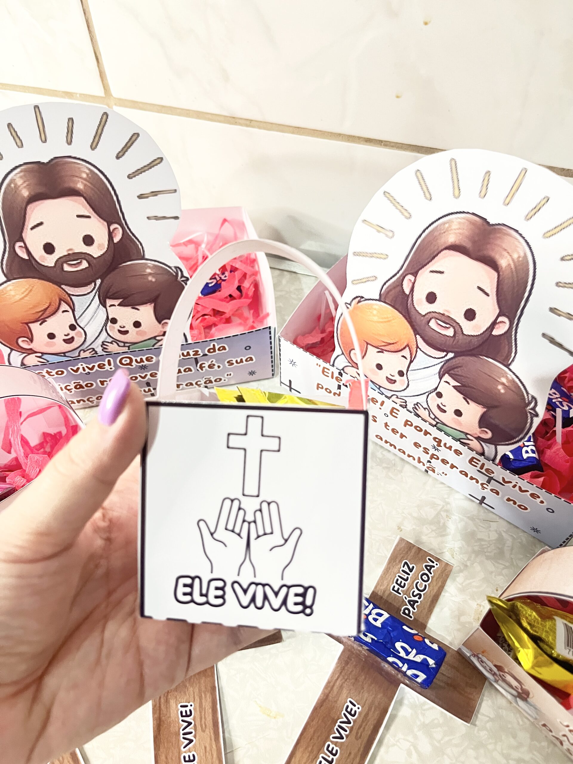 KIT LEMBRANCINHAS DE PÁSCOA CRISTÃ – EDUCAR COM FÉ E AMOR! - Imagem 8