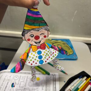 Palhaço Mola: Atividade de Recorte e Dobradura (PDF)