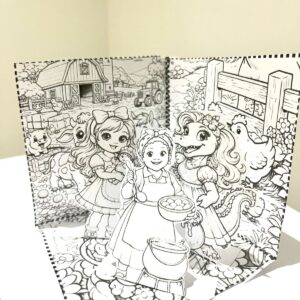 Alternative view of Maquete Sítio do Picapau Amarelo 2 em 1 – Colorida + Para Colorir!