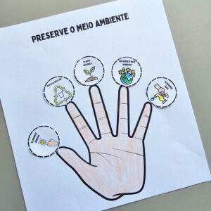 Mão da Preservação – Atividade Interativa de Meio Ambiente para Educação Infantil