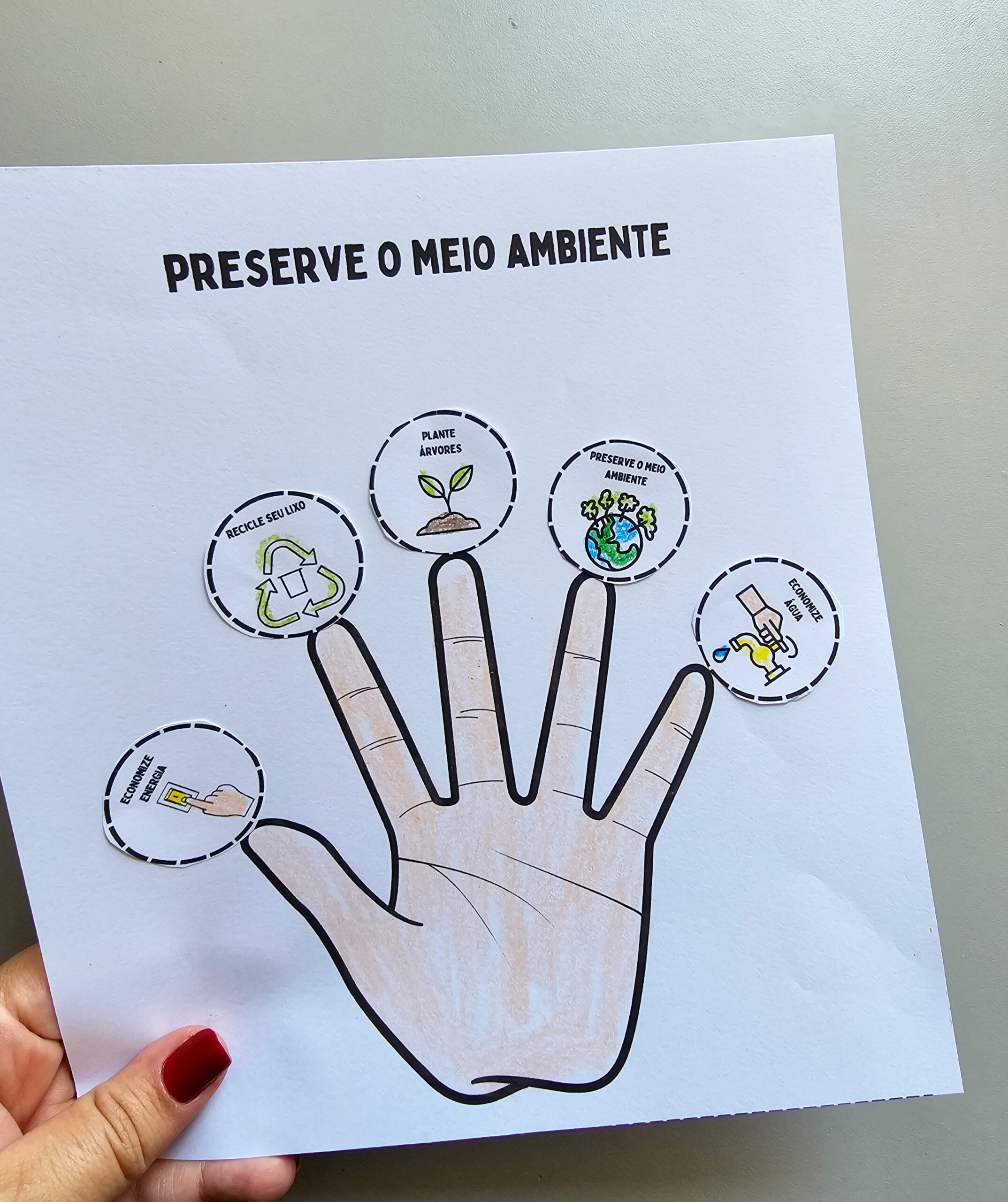 Mão da Preservação – Atividade Interativa de Meio Ambiente para Educação Infantil - Imagem 2