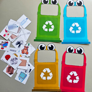 Lixeiras da Reciclagem Divertidas – Atividade Interativa de Coleta Seletiva para Educação Infantil
