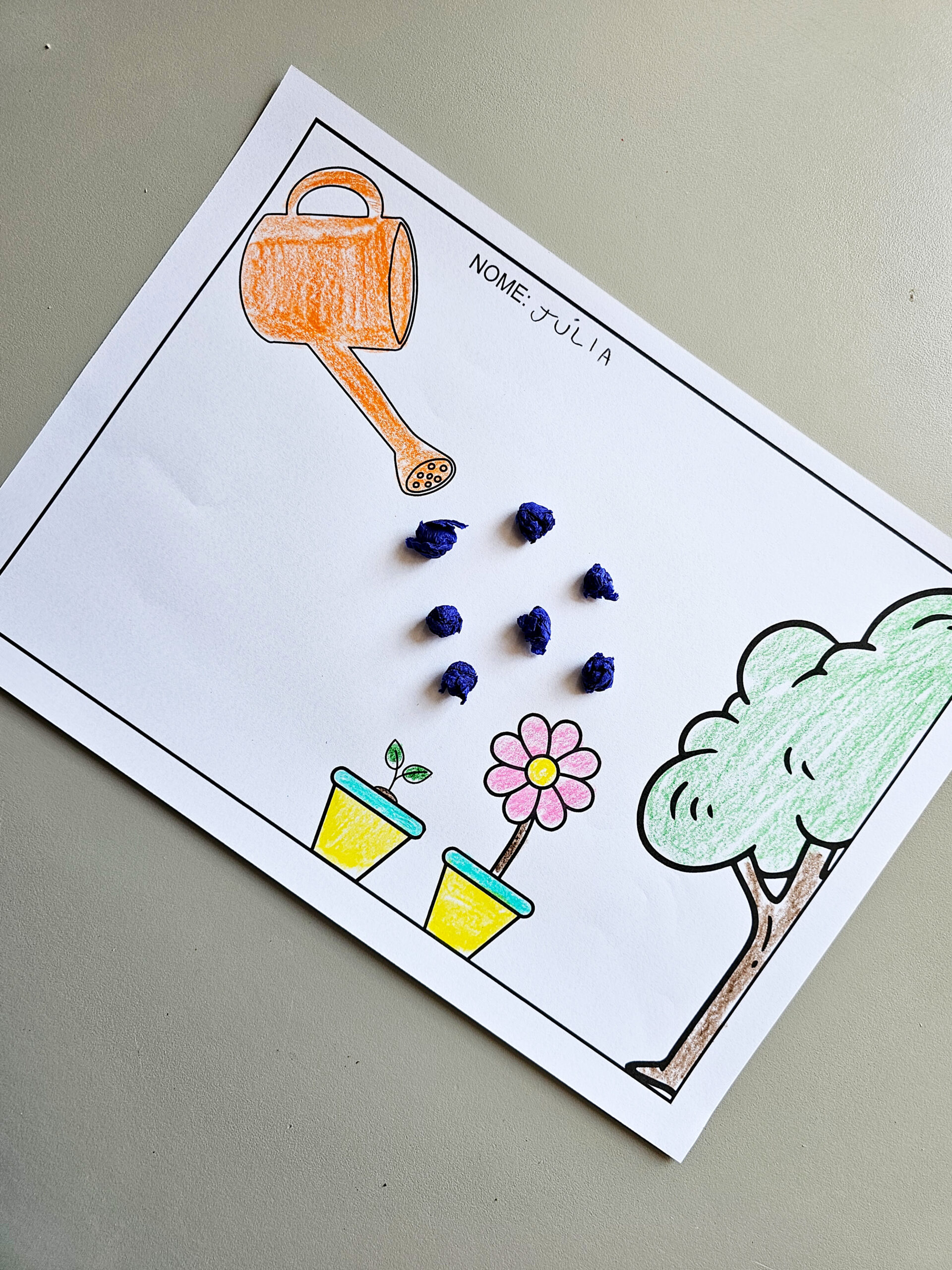 A Árvore e as Gotinhas de Água – Atividade Lúdica de Meio Ambiente para Educação Infantil - Imagem 2