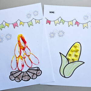 Pintura Junina com Rolinhos – Atividades Lúdicas em PDF