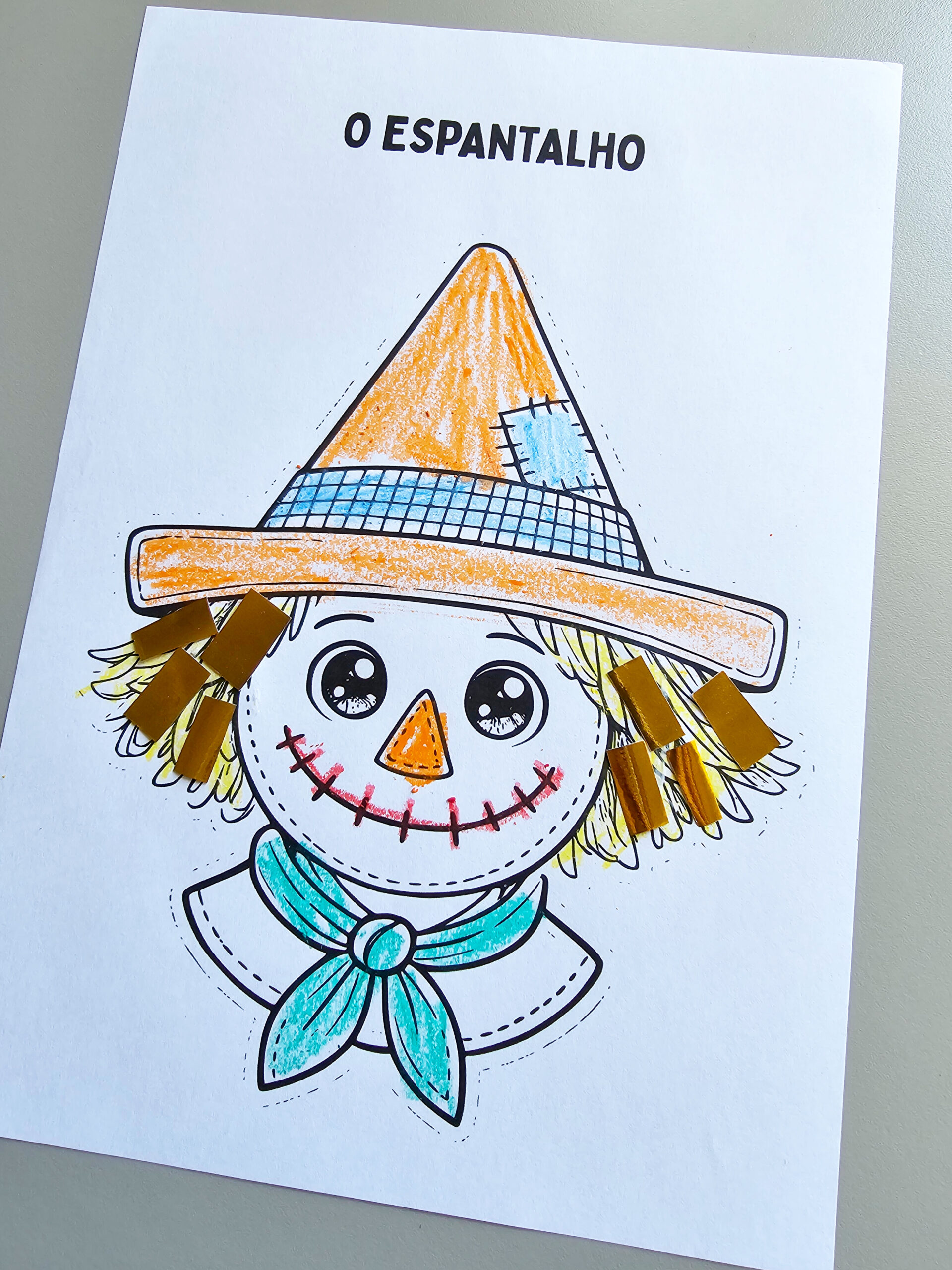 Espantalho Junino para Pintar e Colar – Atividade Lúdica em PDF
