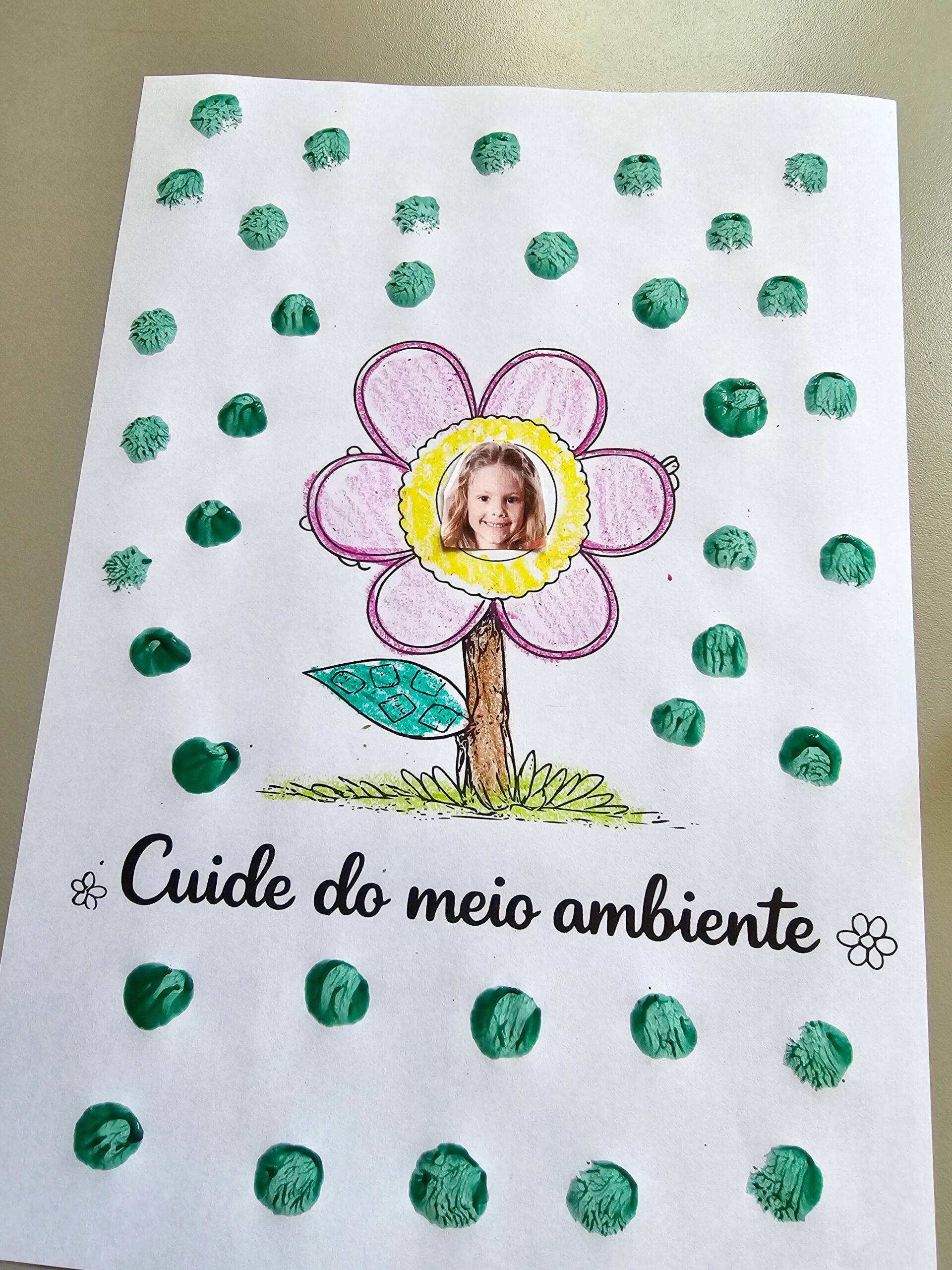Flor do Meio Ambiente com Foto da Criança – Atividade Criativa e Afetiva