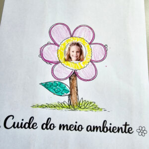 Alternative view of Flor do Meio Ambiente com Foto da Criança – Atividade Criativa e Afetiva