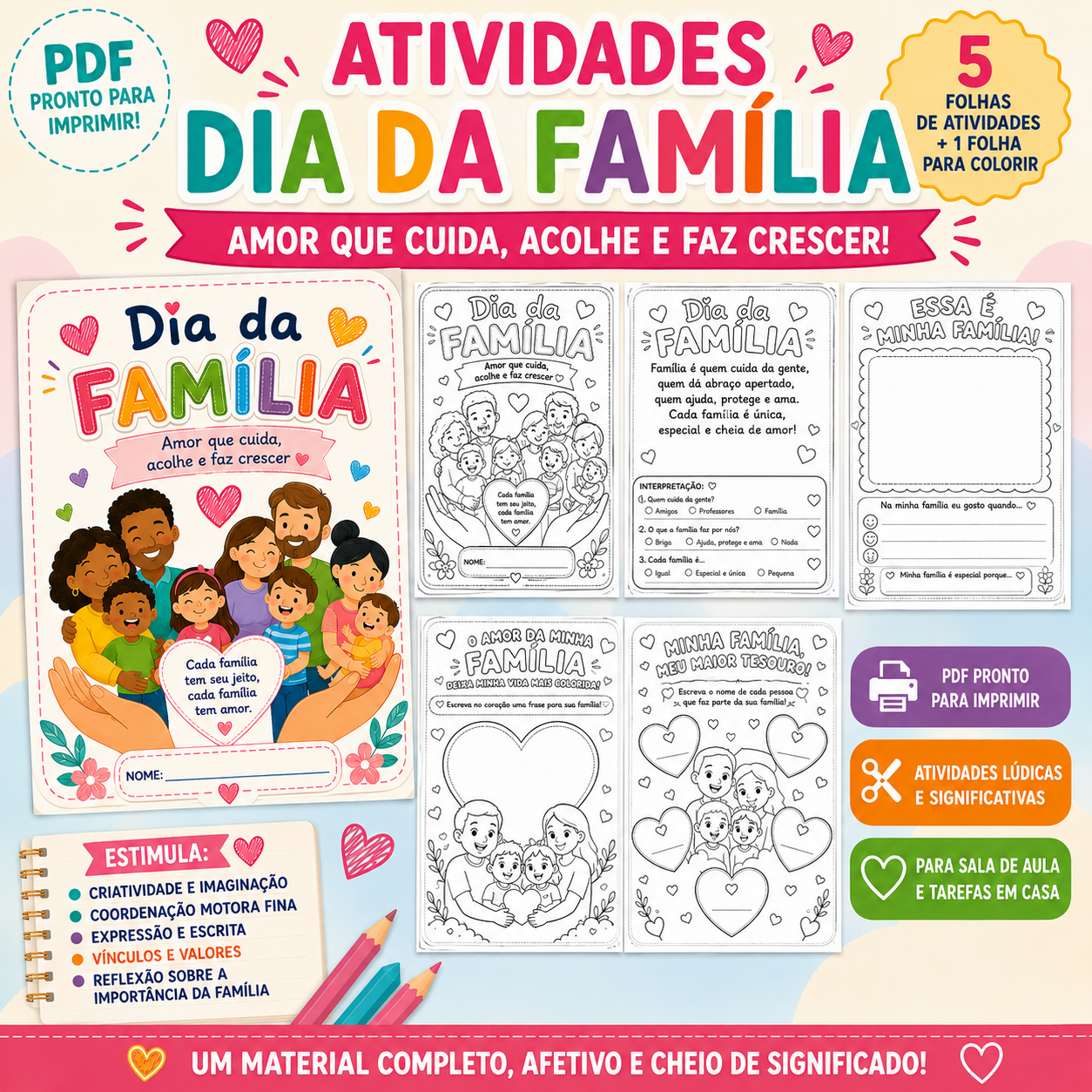 KIT DIA DA FAMÍLIA – ATIVIDADES EM PDF