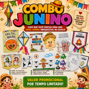 SUPER COMBO JUNINO – ATIVIDADES, PAINÉIS E DECORAÇÃO | MATERIAL EM PDF