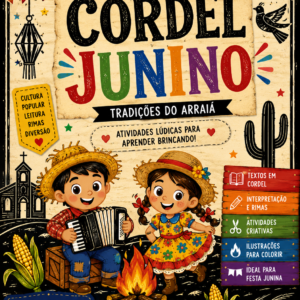 Kit Cordel Junino – Livrinho e Folhas A4 para Festa Junina