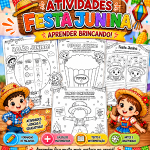 Combo Junino Pedagógico em PDF – Atividades de Festa Junina para Aprender Brincando!