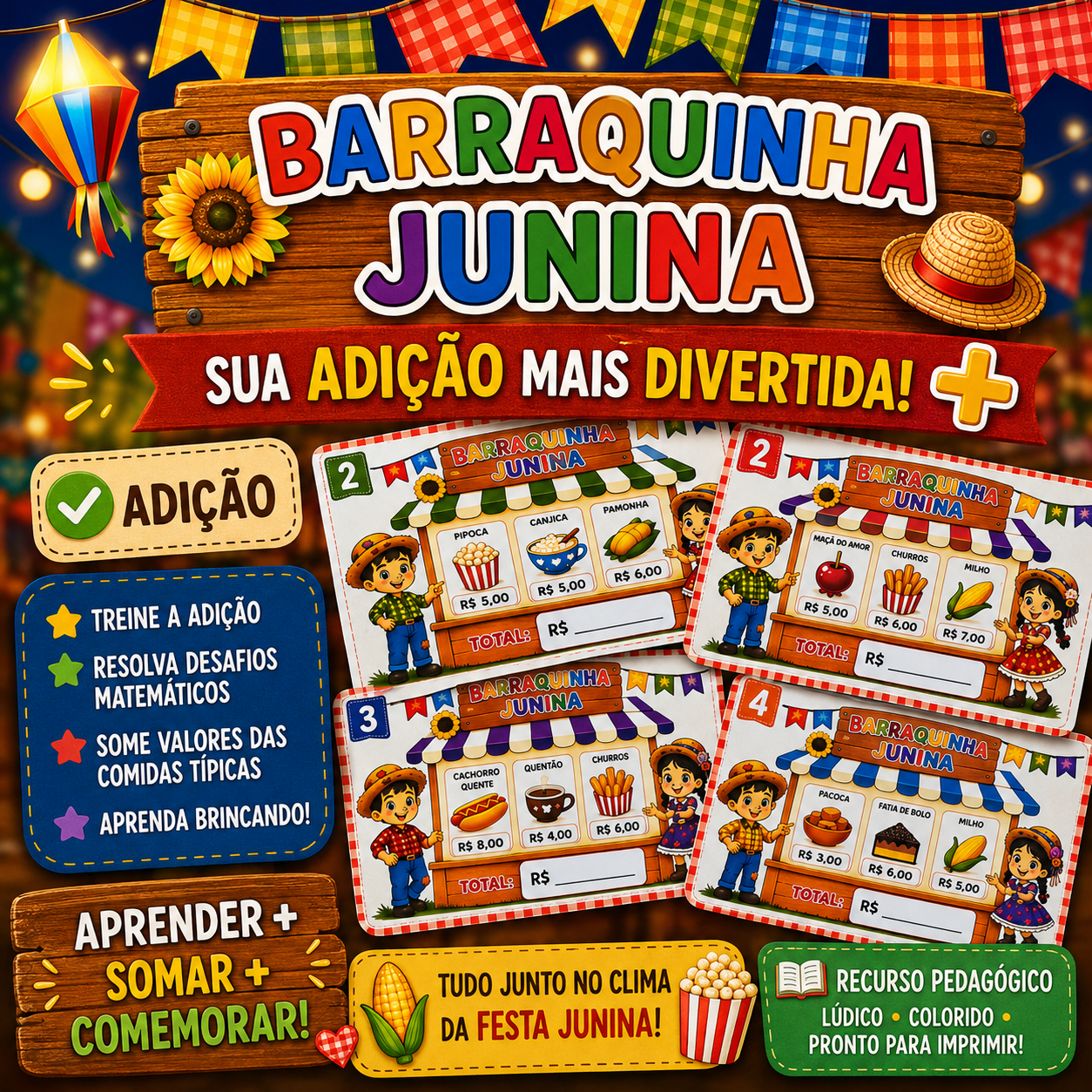 BARRAQUINHA DA FESTA JUNINA – MATEMÁTICA DIVERTIDA