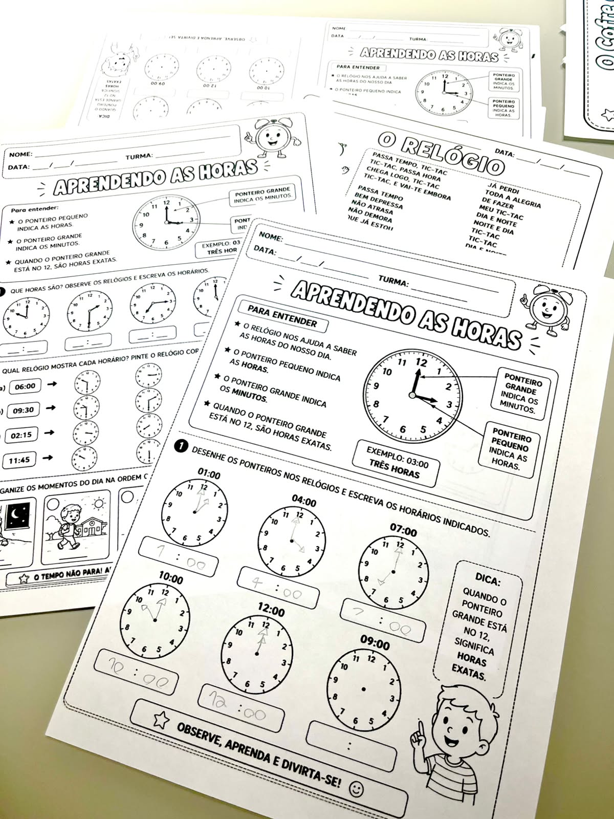 KIT HORA CERTA – Aprendendo as Horas de Forma Lúdica! - Imagem 5