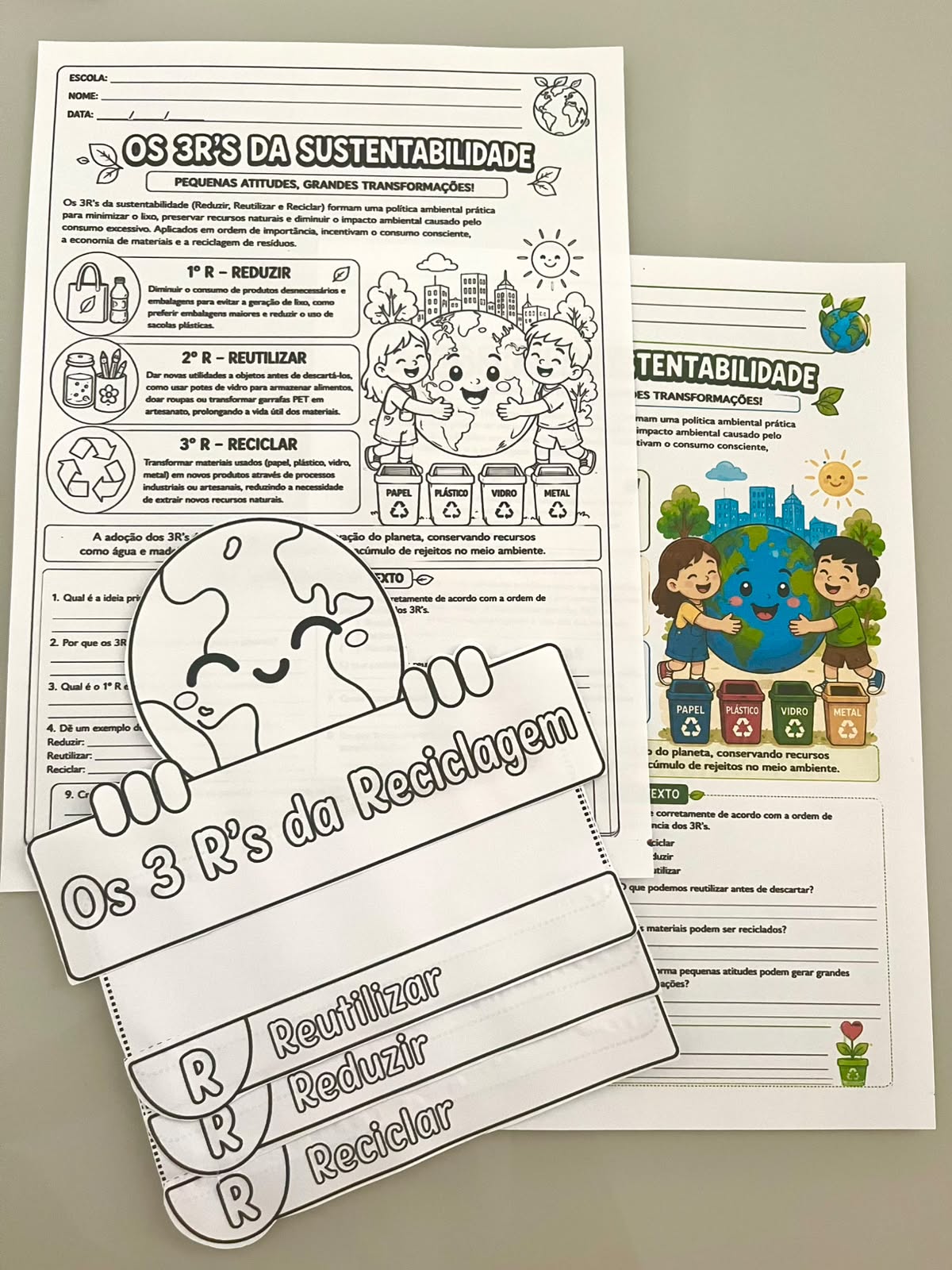 Lapbook dos 3R’s da Sustentabilidade | Meio Ambiente em PDF - Imagem 3