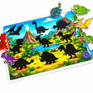 Prancha de Pareamento Dinossauros – Atividade Lúdica de Associação e Percepção Visual | PDF para Imprimir