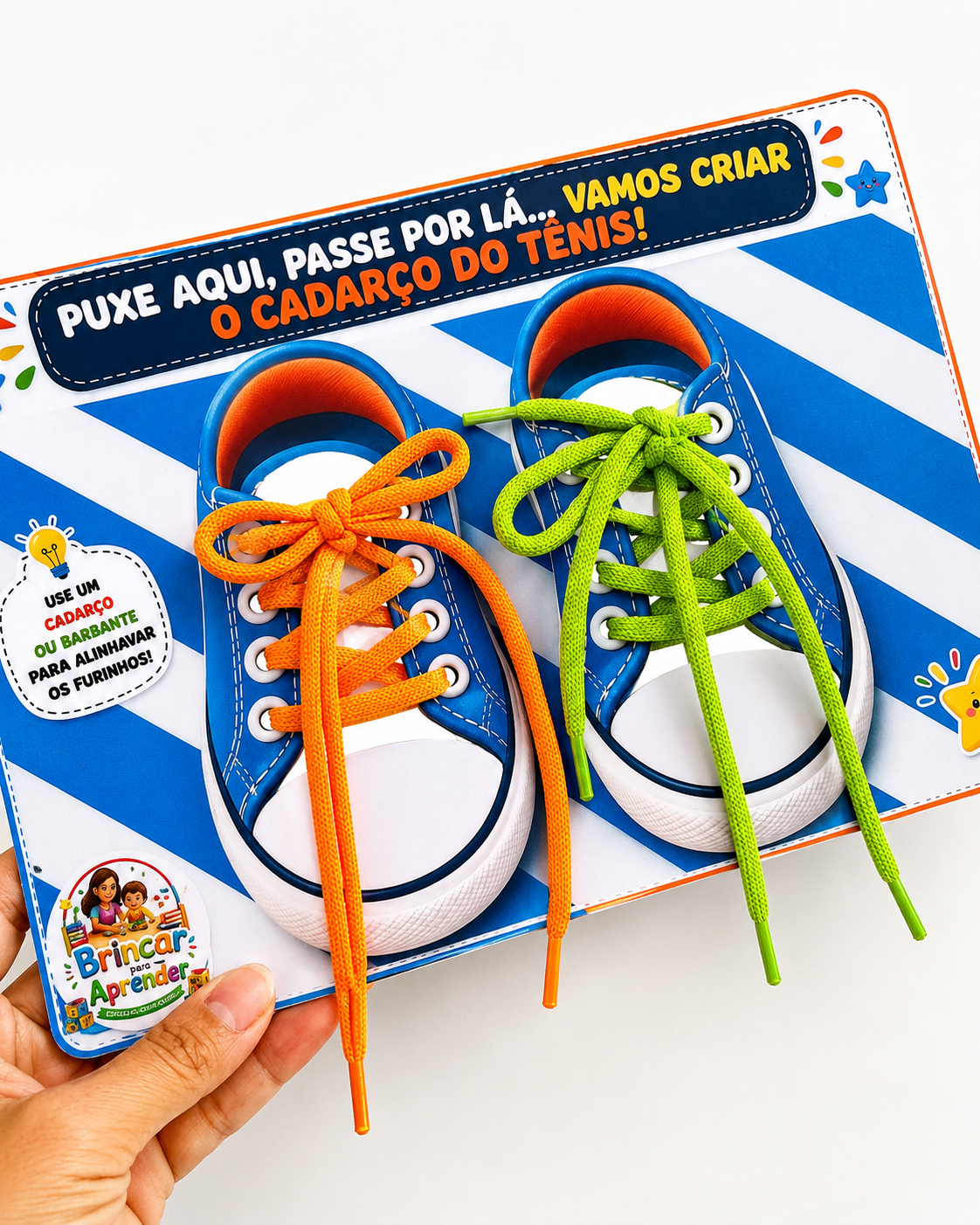 Prancha Interativa – Aprendendo a Amarrar o Cadarço | Coordenação Motora e Autonomia Infantil