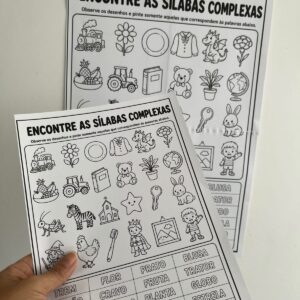 Alternative view of Encontre as Sílabas Simples e Complexas – Cartaz Gigante e Atividades Individuais | Alfabetização e Consciência Fonológica