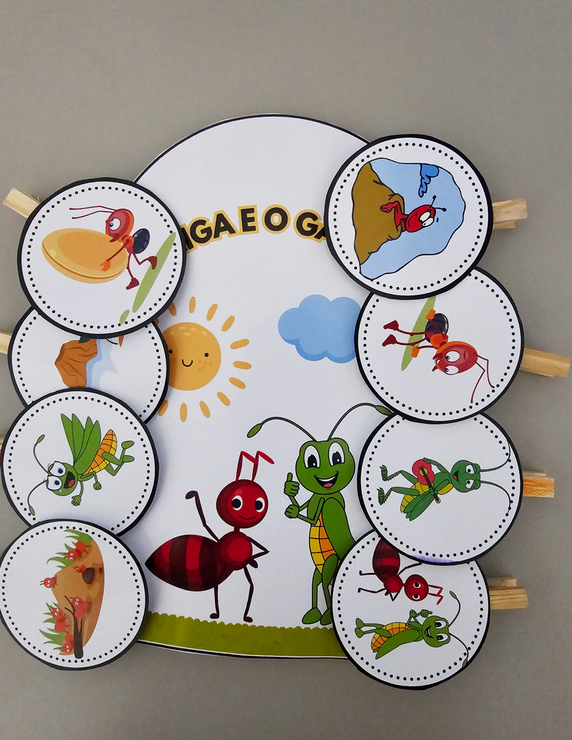Combo A Formiga e o Gafanhoto | Luva Interativa + Atividades para Colorir | Educação Infantil | PDF - Imagem 4