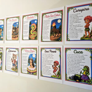 Mural Personagens do Folclore Brasileiro | Cartazes Educativos Ilustrados (PDF)