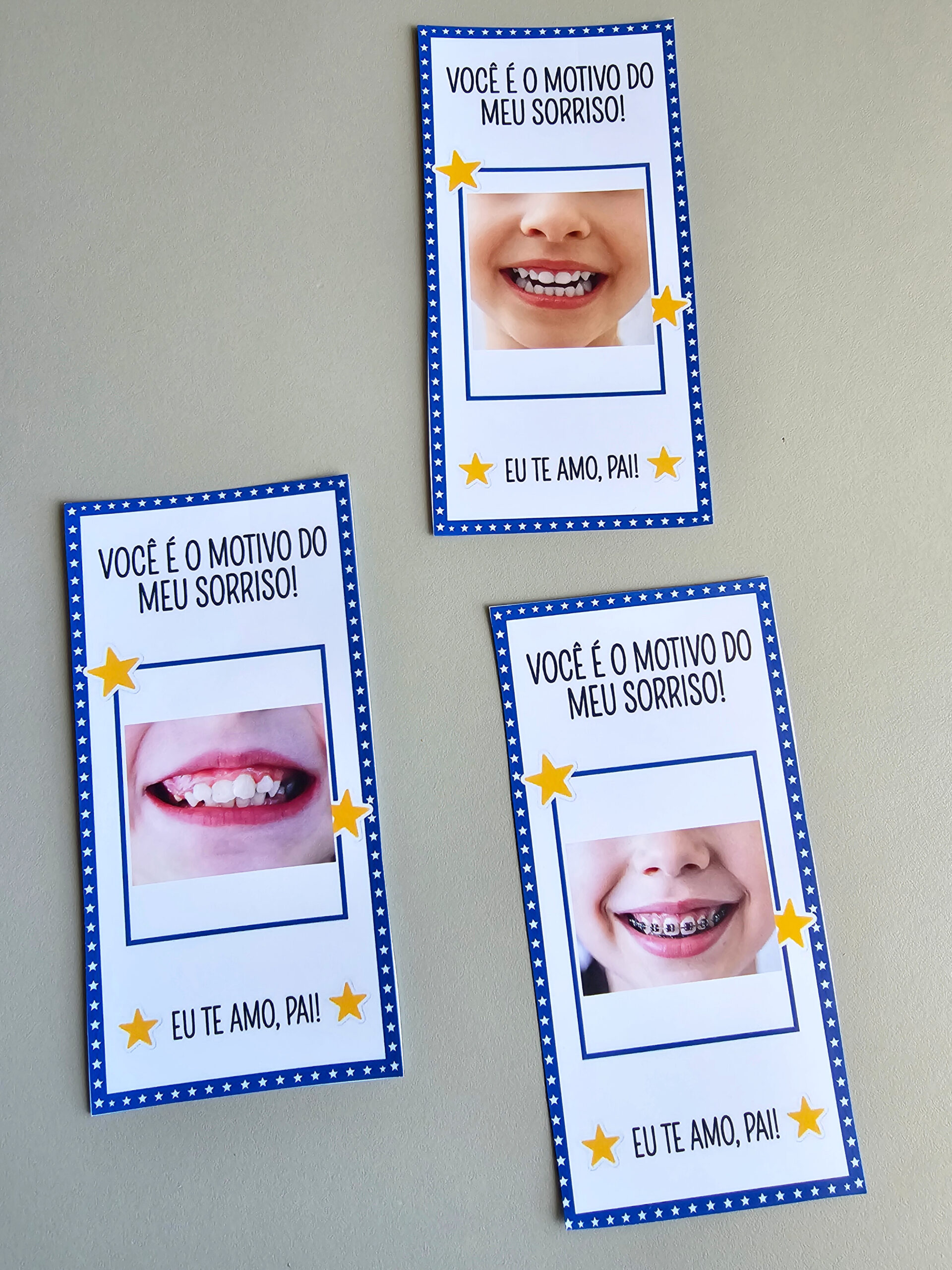 Sorriso do Papai – Lembrancinha com Foto | Dia dos Pais | Arquivo em PDF para Imprimir